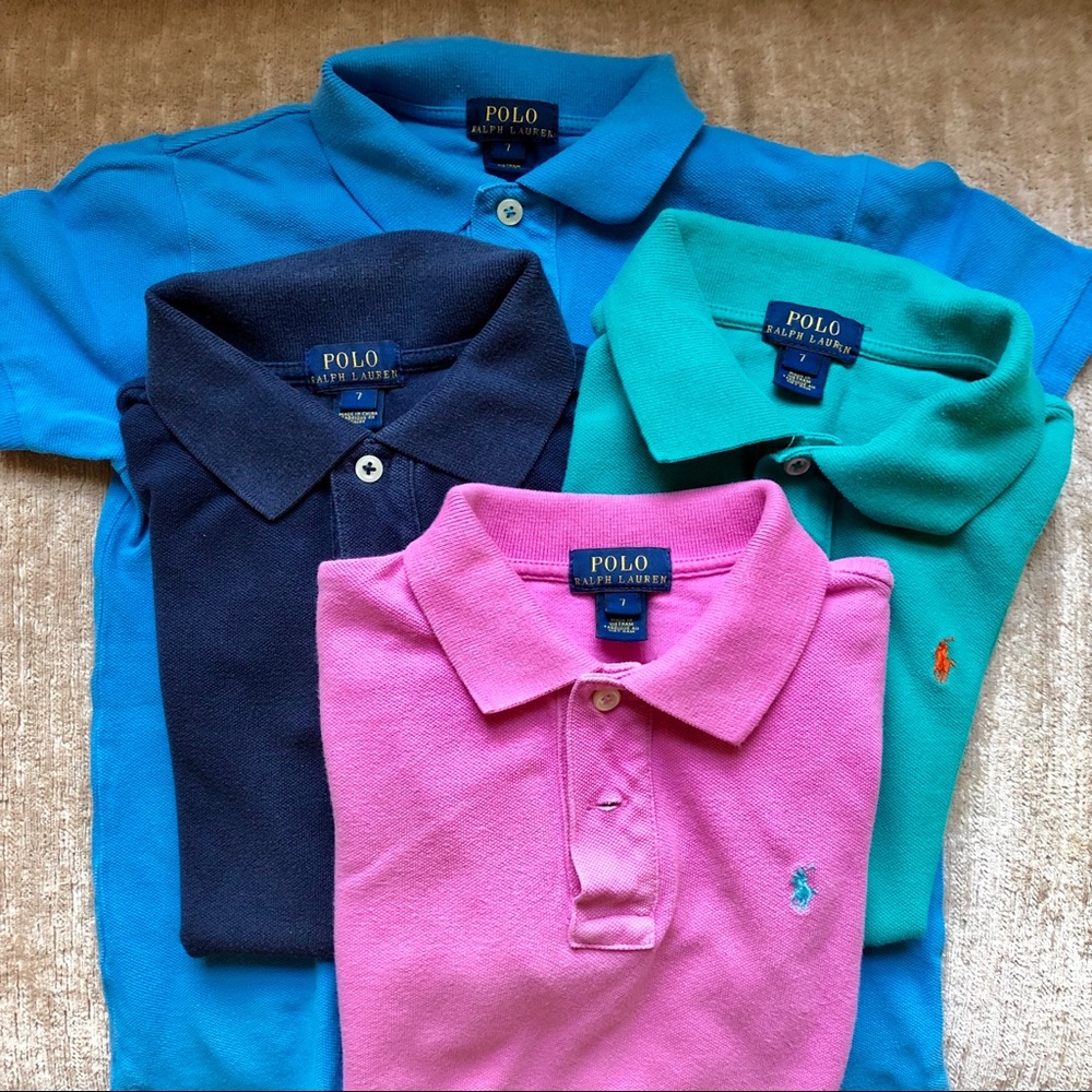 4 Pack of Boys Size 7 Polo Shirts (Sold)